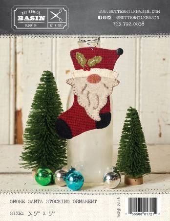 Gnome Santa Stocking Ornament # BMB2014