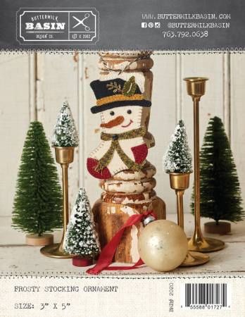 Frosty Stocking Ornament # BMB2020, From Buttermilk Basin By West, Stacy In Craft