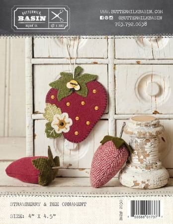 Strawberry & Bee Ornament # BMB2030