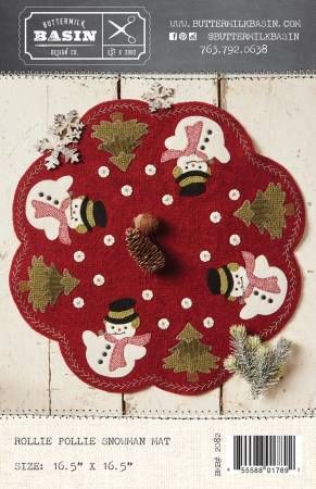 Rollie Pollie Snowman Mat # BMB2082, From Buttermilk Basin By West, Stacy In Craft