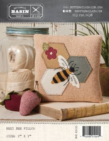 Hexi Bee Pillow # BMB3035, From Buttermilk Basin By West, Stacy In Craft