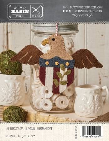 Americana Eagle Ornament # BMB3051, From Buttermilk Basin In Craft