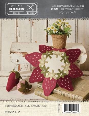 Strawberries All Around Mat # BMB3073, From Buttermilk Basin By West, Stacy In Craft