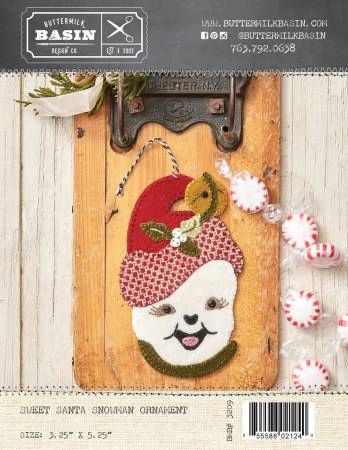 Sweet Santa Snowman Ornament # BMB3209, From Buttermilk Basin In Craft