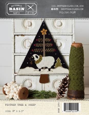 Feather Tree & Sheep # BMB3240, From Buttermilk Basin In Pillows and Rugs