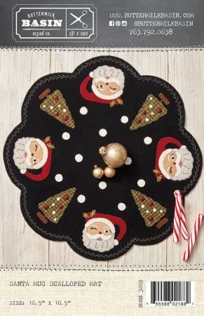 Santa Mug Scalloped Mat # BMB3269