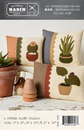 3 Potted Plant Pillows # BMB3294