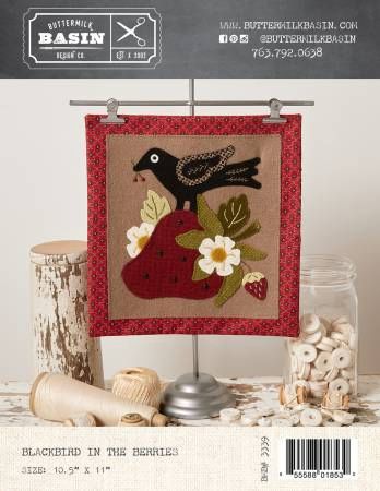 Blackbird in the Berries # BMB3339, From Buttermilk Basin By West, Stacy In Craft