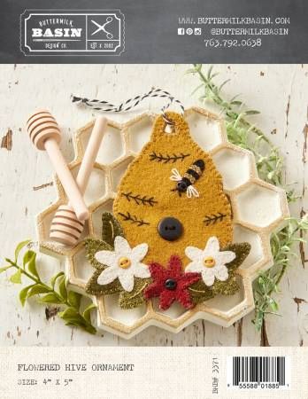 Flowered Hive Ornament # BMB3371, From Buttermilk Basin By West, Stacy In Craft