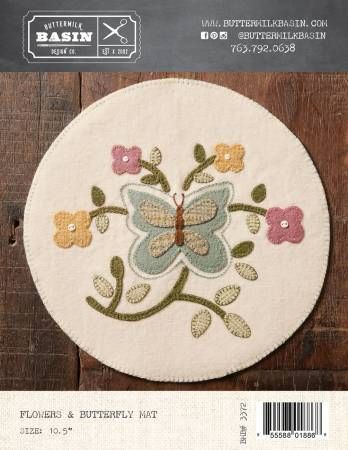 Flowers & Butterfly Mat # BMB3372, From Buttermilk Basin By West, Stacy In Craft