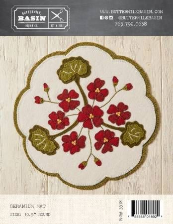 Geranium Mat # BMB3378, From Buttermilk Basin By West, Stacy In Craft