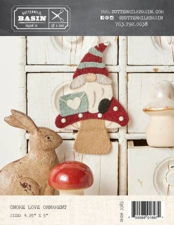 Gnome Love Ornament # BMB3383, From Buttermilk Basin By West, Stacy In Craft