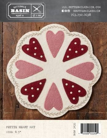 Petite Heart Mat # BMB3435, From Buttermilk Basin By West, Stacy In Craft
