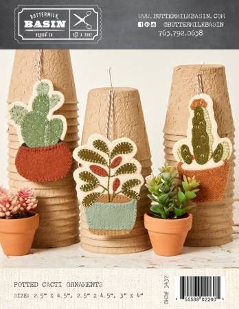 Potted Cacti Ornaments # BMB3437