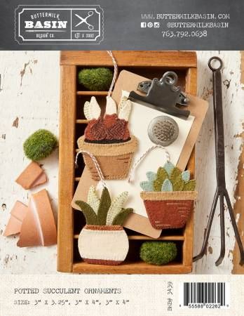 Potted Succulent Ornaments # BMB3439