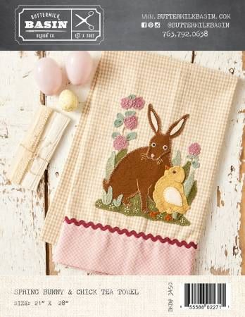 Spring Bunny & Chick Tea Towel # BMB3450
