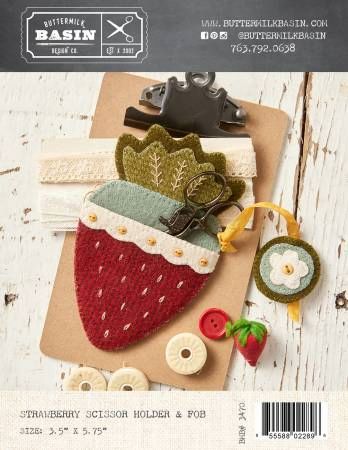 Strawberry Scissor Holder & Fob # BMB3470