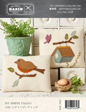 Two Birdie Pillows # BMB3499