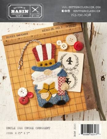 Uncle Sam Gnome Ornament # BMB3500, From Buttermilk Basin By West, Stacy In Craft