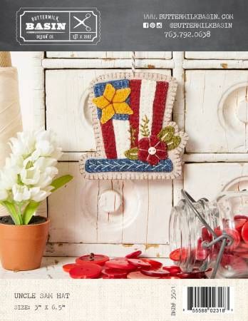 Uncle Sam Hat # BMB3501, From Buttermilk Basin By West, Stacy In Craft