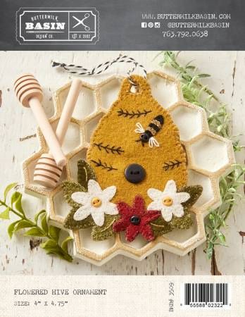 Flowered Hive Ornament # BMB3509, From Buttermilk Basin By West, Stacy In Craft