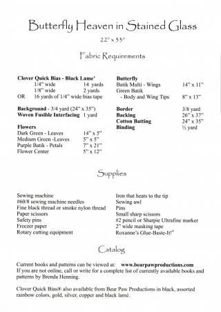 Butterfly Heaven # BPP042, From Bear Paw Productions By Henning, Brenda In Quilts