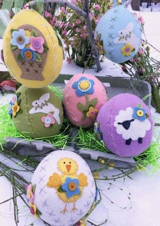 Sweet Stitched Easter Eggs Wool Felt & Floss Kit # BR229K