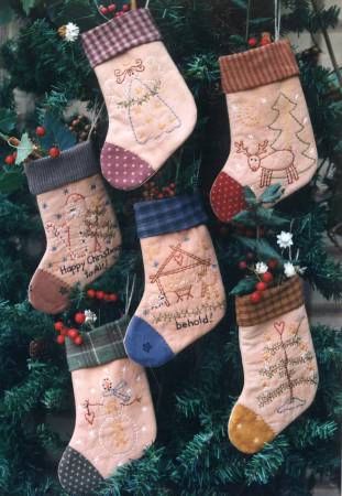 Little Christmas Stockings # BR59, From Bareroots By Gaudet, Barri Sue In Craft