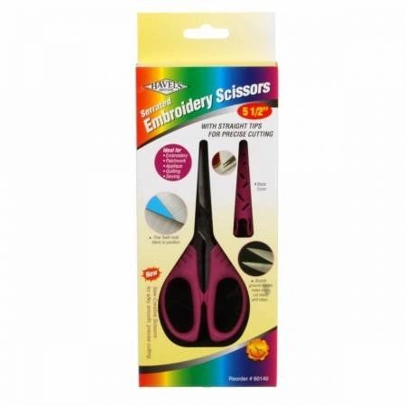 Serrated Blade Embroidery Scissor 5-1/2in # C60140