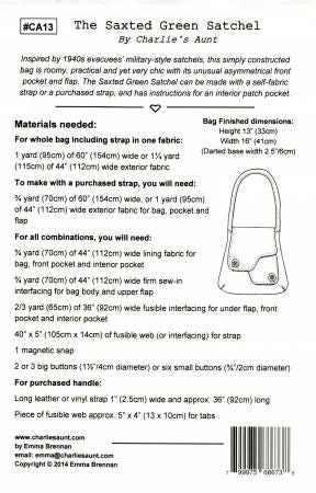 Saxted Green Satchel # CA13