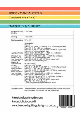 Mandalicious Quilt # CAFB006