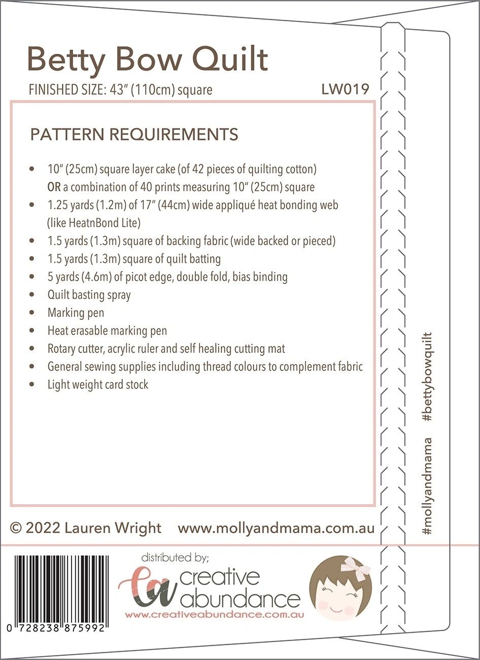 Betty Bow Quilt # CALW019