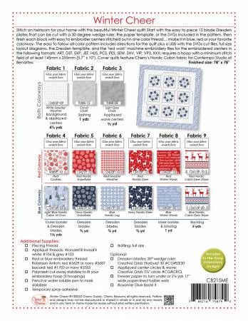 Winter Cheer ITH # CB215ME, From Cherry Blossoms By Guidry, Cherry In Quilts