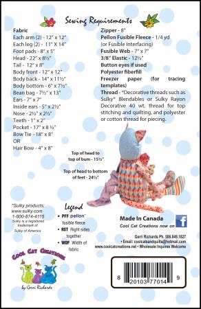 Cool Cat Pajama Bag # CCC149