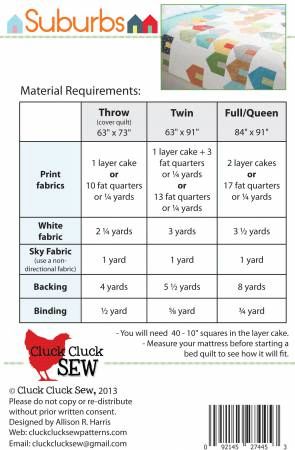 Suburbs # CCS137, From Cluck Cluck Sew By Harris, Allison In Quilts