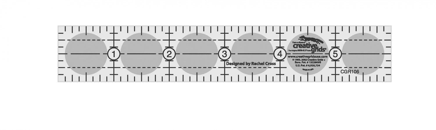 Creative Grids Quilt Ruler 1in x 6in # CGR106