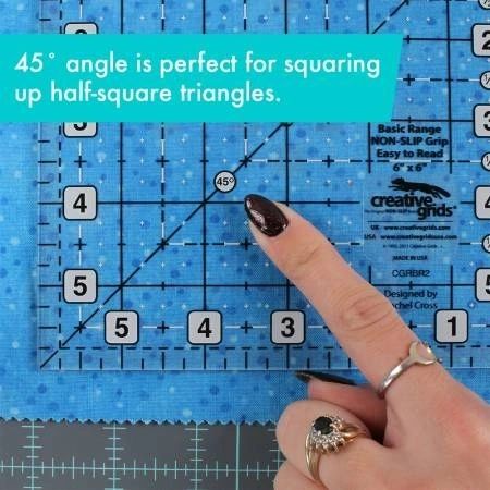Creative Grids Basic Range 6in Square Quilt Ruler # CGRBR2