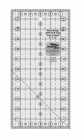 Creative Grids Basic Range 6in x 12in Rectangle Quilt Ruler # CGRBR5