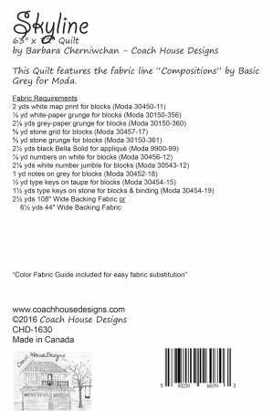 Skyline # CHD-1630, From Coach House Designs By Cherniwchan, Barbara In Quilts