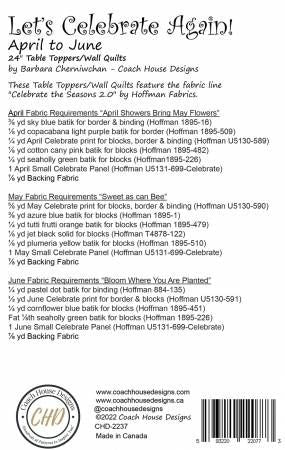 Let's Celebrate Again - April to June # CHD-2237