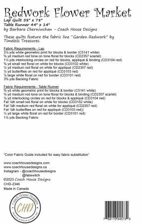 Redwork Flower Market # CHD-2346