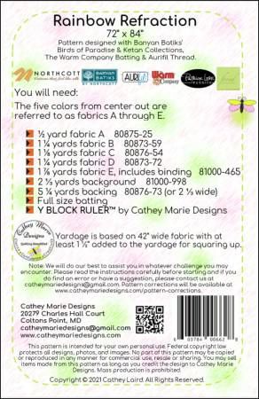 Rainbow Refraction # CMD162P, From Cathey Marie Designs By Laird, Cathey In Quilts