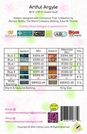 Artful Argyle # CMD181P, From Cathey Marie Designs By Laird, Cathey In Quilts