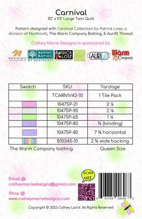 Carnival # CMD196P, From Cathey Marie Designs By Laird, Cathey In Quilts