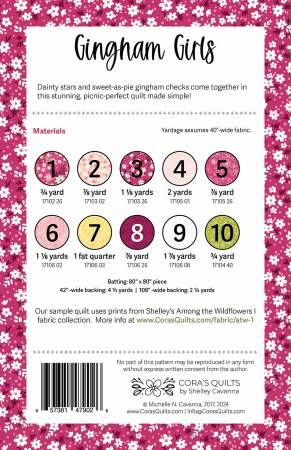 Gingham Girls Quilt Pattern # CQ-2401