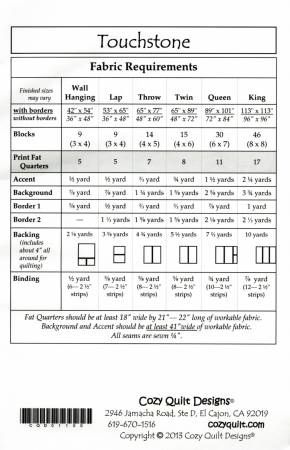 Fat Quarter - Touchstone # CQD01100