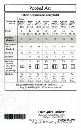 Fat Quarter Anonymous - Popped Art # CQD01119