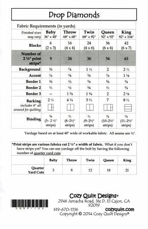 Drop Diamonds Pattern # CQD01123