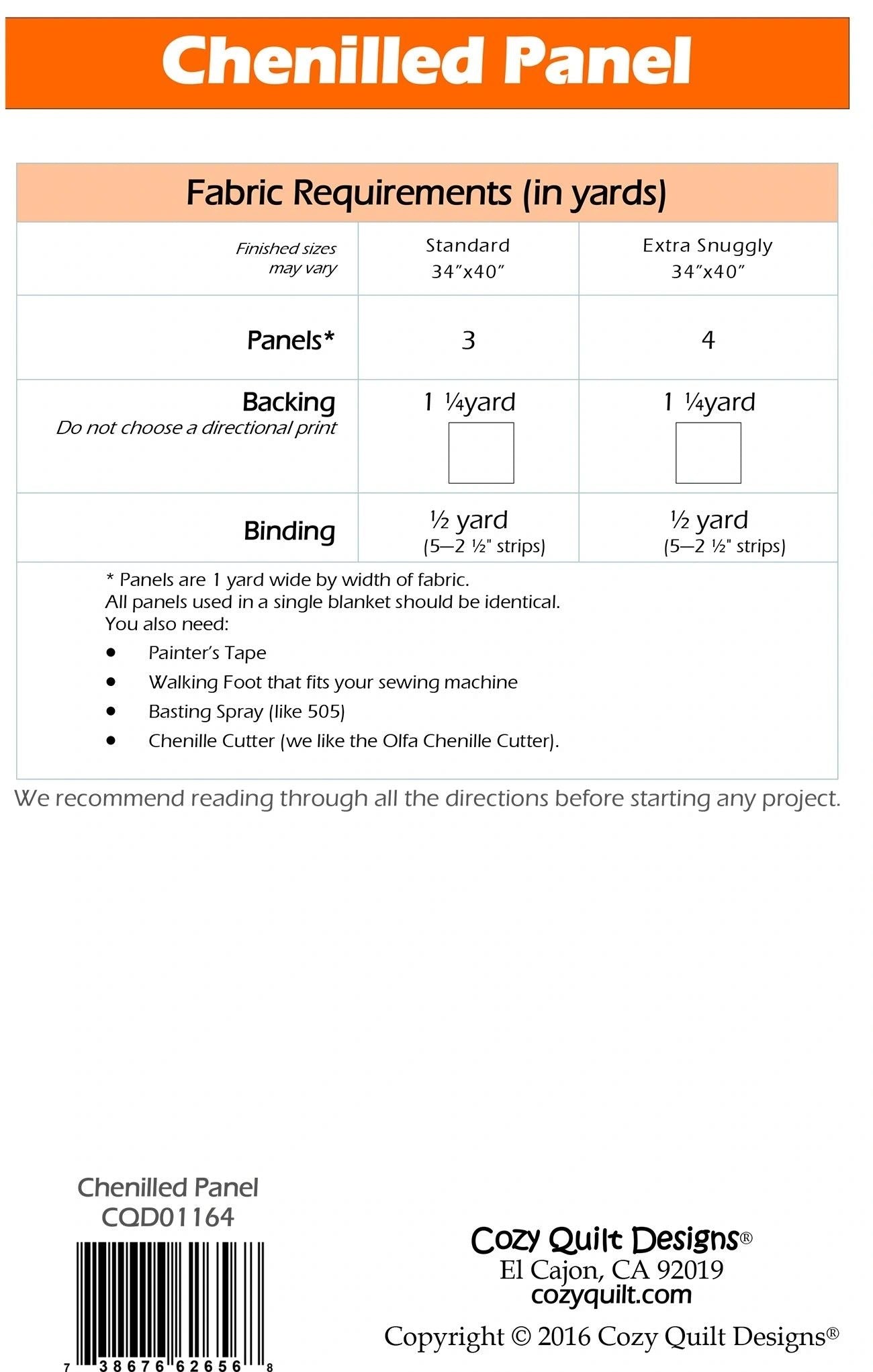 Chenilled Panel # CQD01164