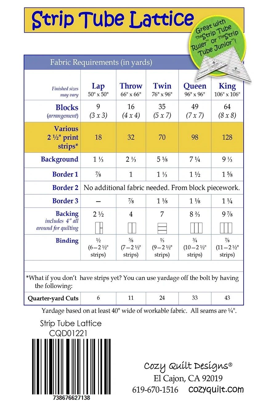 Strip Tube Lattice # CQD01221